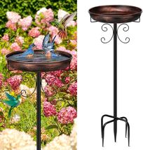 Durable 35In Metal Bird Bath for Outdoors - Ideal for Bird Lovers &amp; Gard... - $56.38