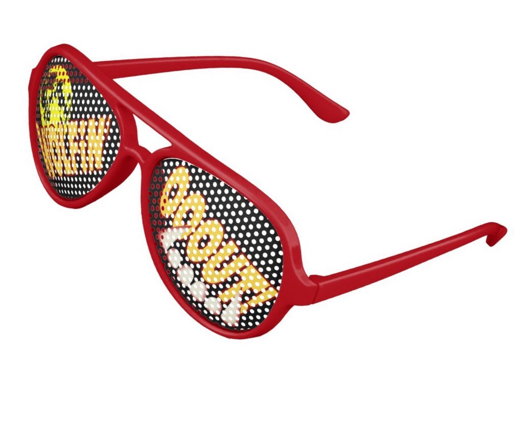 Wolfin' OOUT! Werewolf Night Shades Sunglasses Aviator Stye - Red