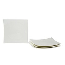 Red Vanilla Extreme White Dinner Plates (Set of 4 ) Square - £90.90 GBP