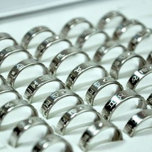 100Pcs Fashion Jewelry Constellation Style Stainless Steel Women Rings Men Ring  - £124.05 GBP
