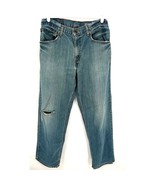 Vintage Silver Tab Jeans Mens Size 32 x 32 Blue Denim Baggy Distressed L... - $46.99 CAD