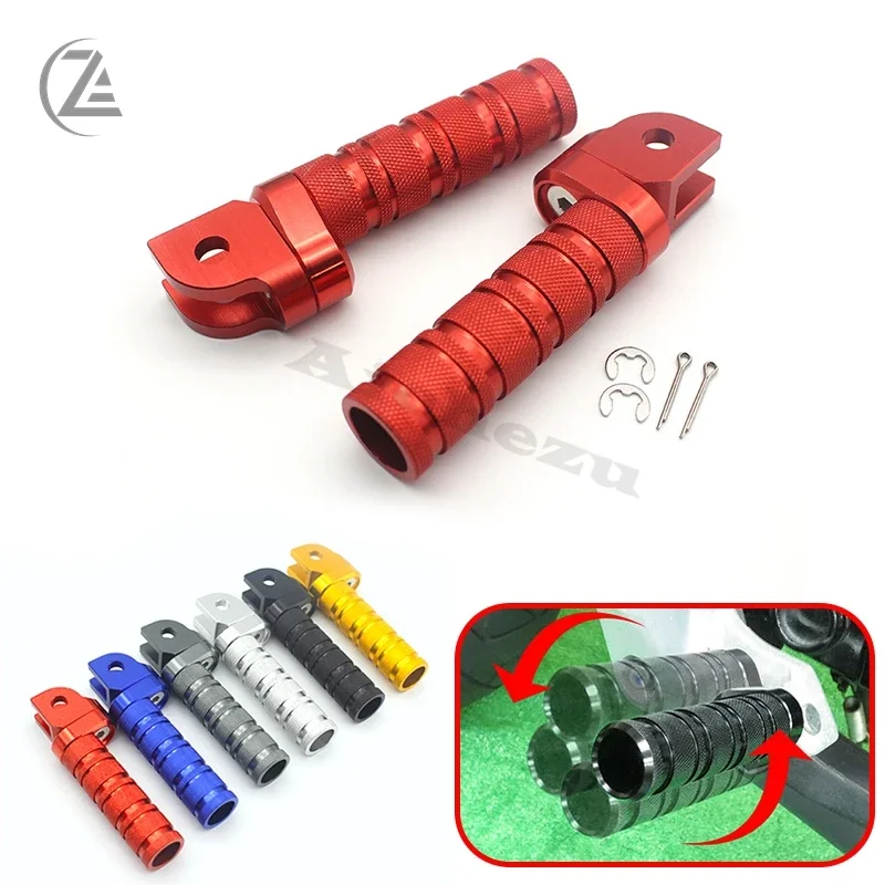 ACZ Motorcycle 1 Pair CNC Front Foot Pegs Footrest Adjustable Foot Rests... - $45.24+