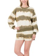 Zenana Stripe Tie-Dye Crewneck &amp; Shorts Set Size L NWOT - $14.03 CAD
