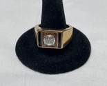 Vintage Edco Gold Tone Men&#39;s Ring Size 11 Estate Jewelry Find KG - £19.49 GBP