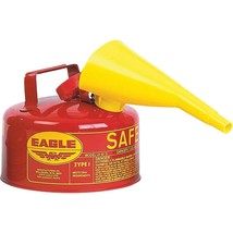 Eagle UI-10-FS Type I Safety Can w/ Removable F-15 Funnel Red 1-Gallon, OPEN BOX - £39.56 GBP