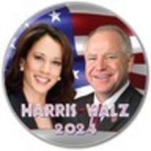 QTY 12 HARRIS WALZ #5 CAMPAIGN 2024 3" PIN BACK BUTTON PRESIDENT OF THE USA - $35.00