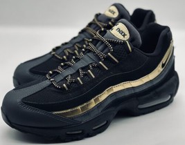 NEW Nike Air Max 95 PRM Metallic Gold Black 538416-007 Men&#39;s Size 15 - $168.29