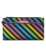 No Boundaries Ladies Zip Button &amp; Removable Card Wallet Ella Rainbow Stripe - £10.69 GBP