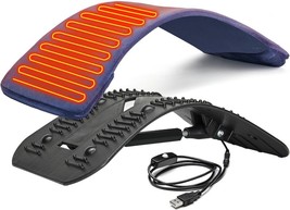 Heated Back Stretcher for Lower Back Pain Relief, Multi-Level Adjustable... - £31.64 GBP