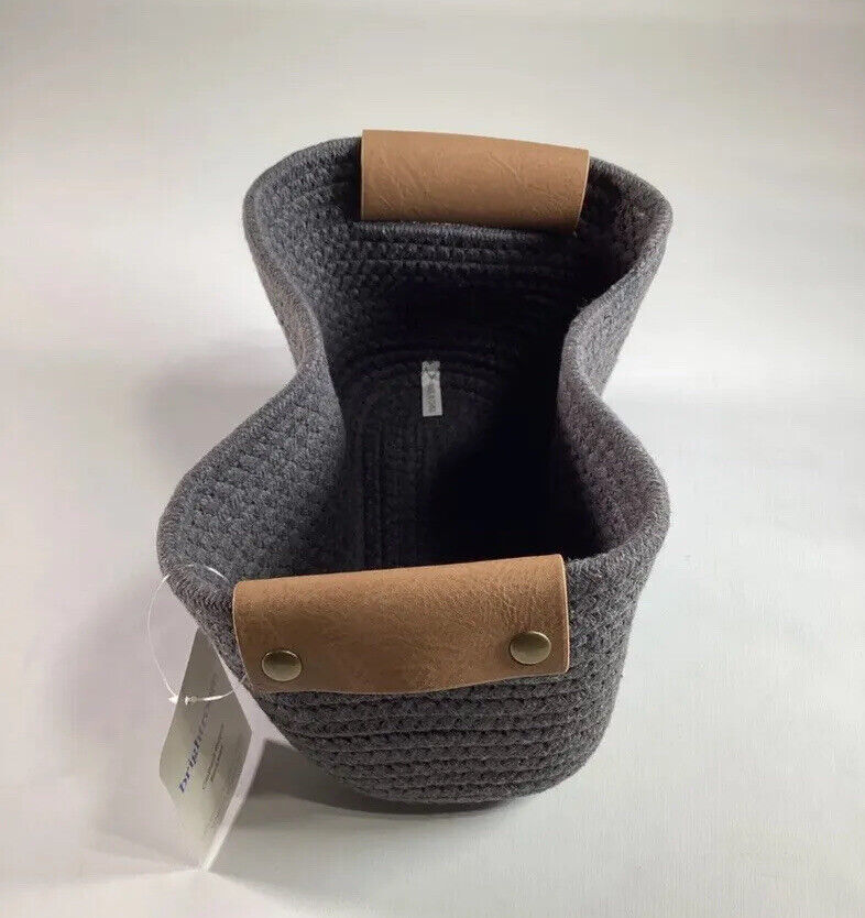 Brightroom Gray Coiled Rope Basket 12x6x6 NEW - $7.03