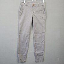 Old Navy Women Pants Size 0 Gray Skinny Gray Stretch Classic Low Rise Fl... - £9.07 GBP