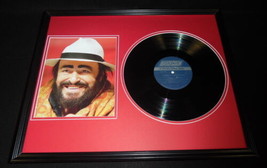 Luciano Pavarotti 18x24 Framed 1980 Greatest Hits Album &amp; Photo Set - £79.14 GBP