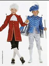 Children&#39;s Prince Charming Mozart Amadeus Fancy Costumes Sew Pattern 6-12 - £12.17 GBP