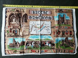 Pure Linen Tea Towel Battle of Bastinos Fast Colours Made in Ireland FS - $15.83