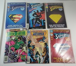 Lot 6 Superman Green Lantern Comics 1980s 90s Reign of the Supermen, etc D.C. - £31.14 GBP