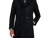 Nautica Mens Classic-Fit Double Breasted Wool Blend Overcoat Black-44R - £72.54 GBP
