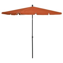  Garden Parasol Terracotta Polyester, Steel Large Tiltable - $115.99