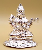 Mahalaxmi 999 Fine Silver Pure Silver Laxmi Special Diwali Puja Pooja Statue - £46.81 GBP