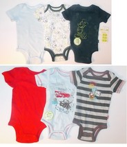 Disney Mickey Mouse or Cars Infant Boys 3 Pack Bodysuits Sizes 6M or 9M NWT - £8.25 GBP