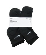 Nike Everyday Plus Ankle Socks Black 6 Pack Womens 6-10 / Youth 5Y-7Y NEW - $503.10 MXN