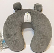 Goldbug Infant Baby Neck Pillow Support Plush Gray Bear Gray Soft - $10.62