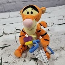Vintage Fisher-Price Star Bean Tigger Plush With Butterfly Net 7&quot; Stuffe... - £9.35 GBP