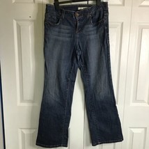 DKNY Jeans Womens 12 SoHo Mid Rise Bootcut Denim Pockets Cotton Blue Zipper - £11.72 GBP