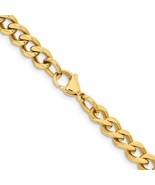 Chisel Stainless Steel Yellow IP-plated 7.5mm 8 inch Curb Chain Bracelet - €50,69 EUR