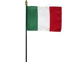 Italy - 4&quot;X6&quot; Stick Flag - $3.42