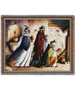 72x54 THREE KINGS Wise Men Jesus Christ Religious Holiday Tapestry Throw... - £49.61 GBP