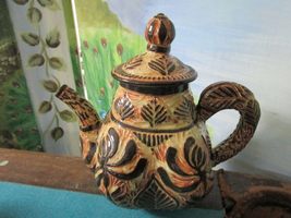 Susan Gallagher Ohio Studio Pottery TEA POT, TRAY. MUGS, PITCHER, orig P... - $123.47