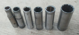 Craftsman 3/8&quot; Drive Deep Well Socket Mixed Lot Vintage 9, 10, 11, 13, 14 &amp; 3/4&quot; - £12.01 GBP