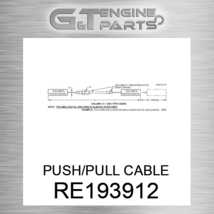 RE193912 PUSH/PULL Cable Fits John Deere (New Oem) - $221.10