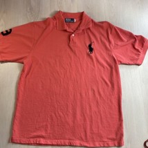 Polo Ralph Lauren Polo Shirt Men&#39;s 3X Red Big Pony #3 Cotton Rugby Top Logo - £19.32 GBP