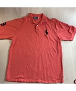 Polo Ralph Lauren Polo Shirt Men&#39;s 3X Red Big Pony #3 Cotton Rugby Top Logo - £19.30 GBP