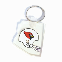 Vintage Arizona Cardinals Clear Rubber Keychain NFL Key Ring State-Shaped  - £3.13 GBP