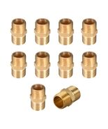 100 Pcs, 3/4" x 3/4" BSP Male Thread Brass Hex Nipple Fitting Quick Adapter - $256.13