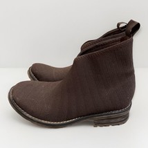 Charleston Shoe Co Barcelona Brown Herringbone Ankle Boot Womens Size 7 - £56.06 GBP