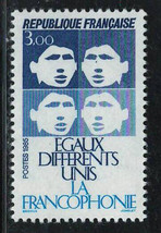 France 1985 Very Fine Mnh Stamp Scott # 1946 French Language Promotion - $1.27