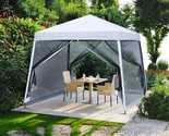10X10 Mosquito Netted Pop Up Gazebo From Mastercanopy In White. - $173.97