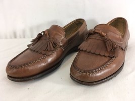 Allen Edmonds Danforth Vtg USA Made Mens 8 1/2D Brown Leather Tassel Loa... - $28.71