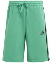 adidas Men&#39;s 3-Stripes 10&quot; Fleece Shorts Court Green 2XL - $21.99