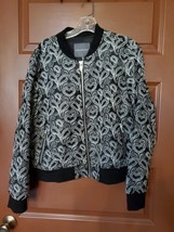 Kate &amp; Mallory designs Women Black Jacket  Paisley Pattern Size XL - £15.48 GBP