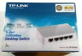 TP-Link TL-SF1005D 5-PORT FAST ETHERNET 10/100Mbps Unmanaged Desktop SWITCH - £10.09 GBP