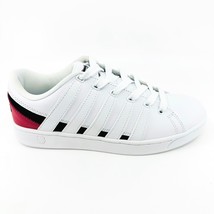 K-Swiss Ramli Court White  Black Red Mens Size 6.5 Casual Sneakers 06999 196 - £36.15 GBP