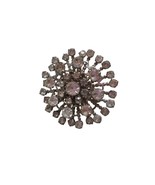 Vintage Estate Costume white &quot;Rhinestone&quot; Silver Brooch Pin Jewelry - $290.16 MXN