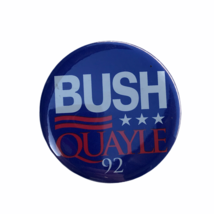 Vintage 1992 George W. Bush Dan Quayle Presidential Political Pinback Bu... - £6.01 GBP