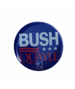 Vintage 1992 George W. Bush Dan Quayle Presidential Political Pinback Bu... - $6.62 CAD
