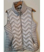 Women&#39;s Calvin Klein Champagne Premium Down Puffer Vest MEDIUM Headphone... - $22.44