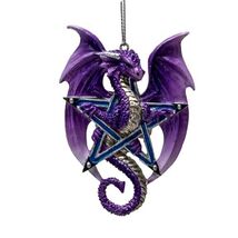 Lunar Magic Guardian Dragon Ornament by Anne Stokes 3.75 Inches Tall - $13.98